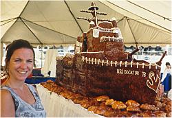 Hiller with cake